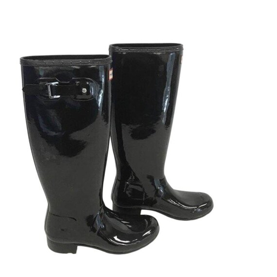 Hunter Original Tour Gloss Black Tall Rain Boots 8 NWOT - Etsy Denmark