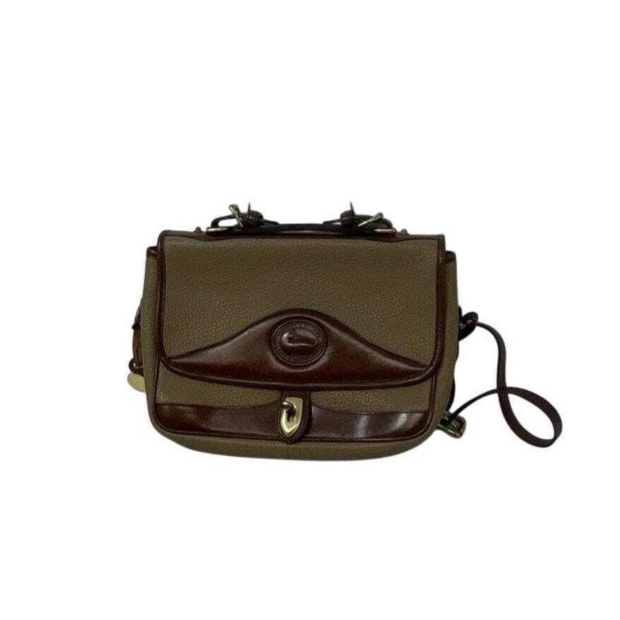 ヴィンテージ Dooney & Bourke AWL バッグ オリーブグリーン タン