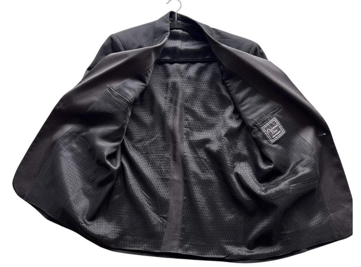 Vintage Christian Dior Men's Black Tuxedo Jacket Vintage Satin