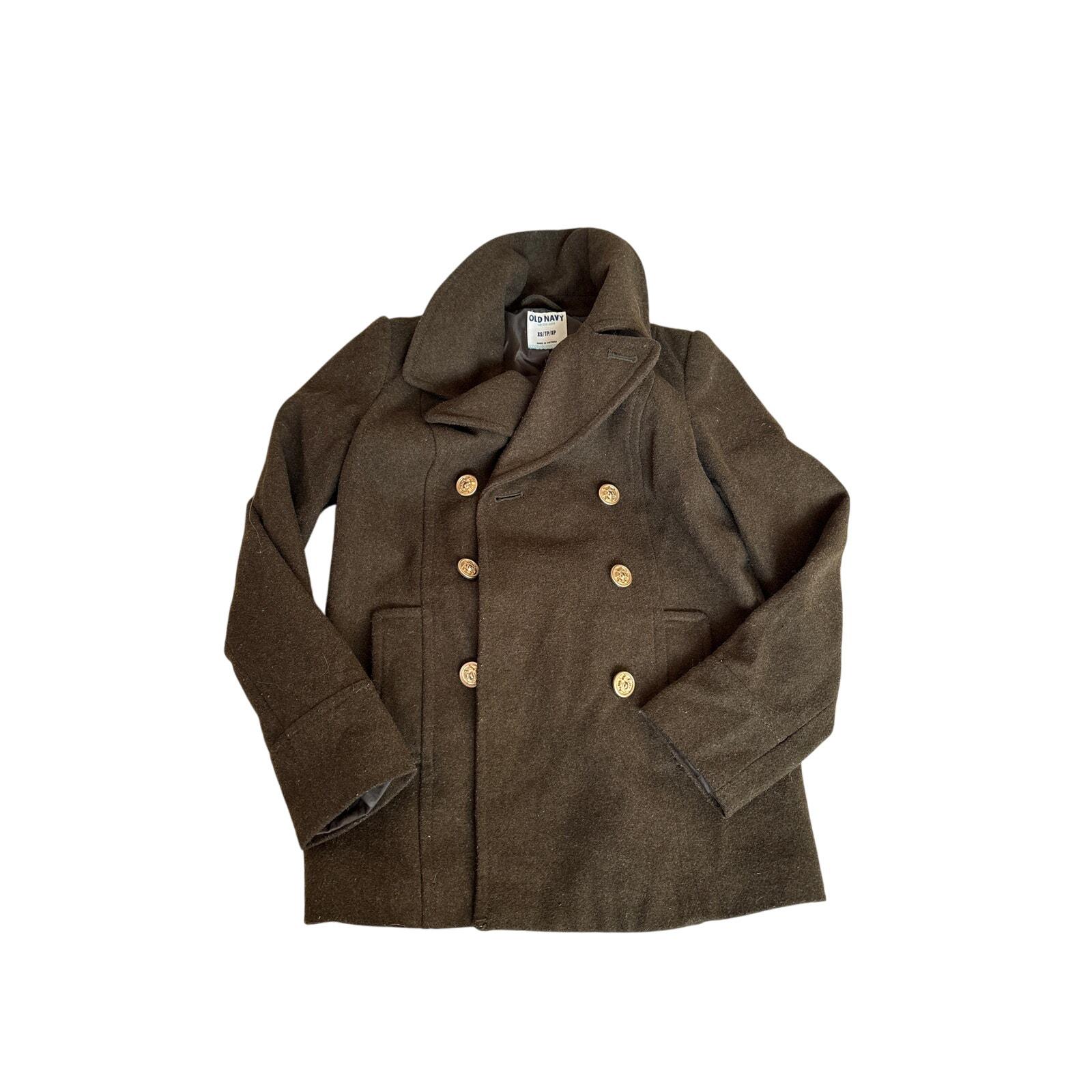 Y2K Old Navy Olive Wool Military Jacket XS - Etsy Denmark