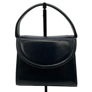 Vintage Neiman Marcus Dark Blue Leather Handbag Purse