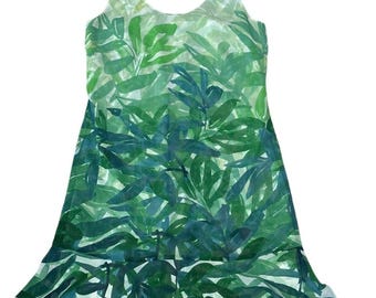 cabi green leaf dress Vintage Castaway Palm Flounce Slip XS 5235 ATT|Colour|Green
