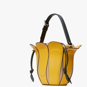 Kate Spade Yellow Flower Bucket Bag & Strap Set NEW Rare Spring Purse