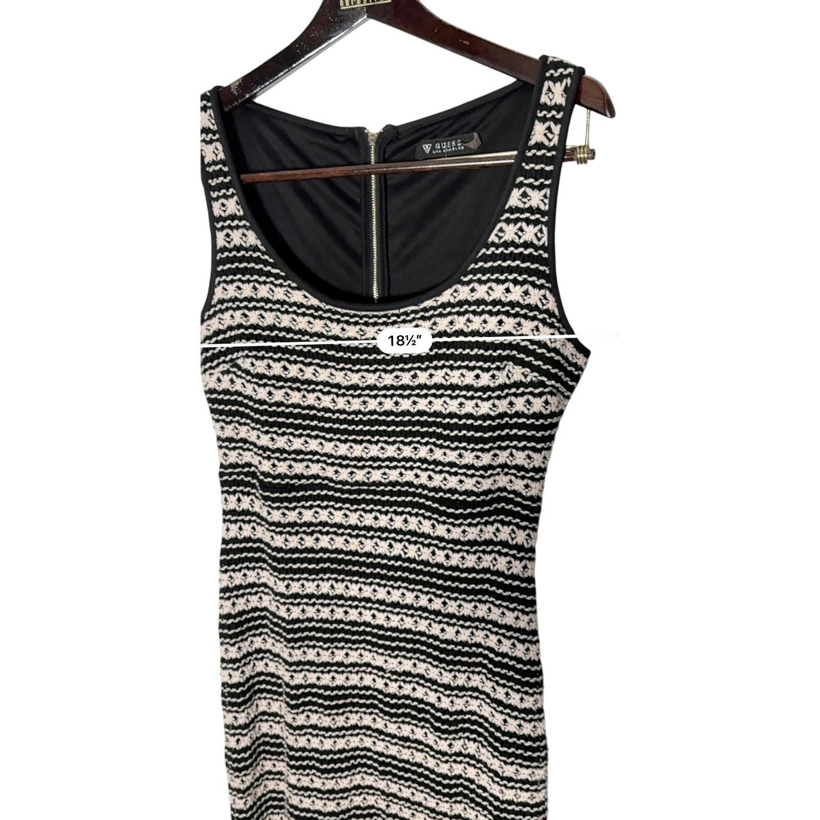 guess black and white dress Guess Womens 0 Black White Floral Lace Cutout Back Sheath Mini Dress NWT BW50