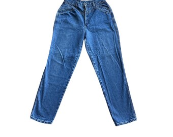 Vintage Rockies High Rise Western Straight Leg Jeans Waist 30 Dark Wash Cowgirl