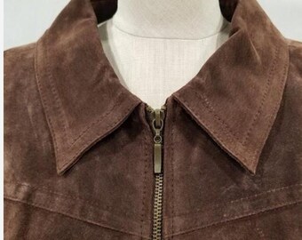 Vintage Dressbarn Brown Suede Jacket – Size 22/24 – Classic
