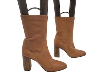 Free People Dakota Heel Suede Boots Made in Italy 36