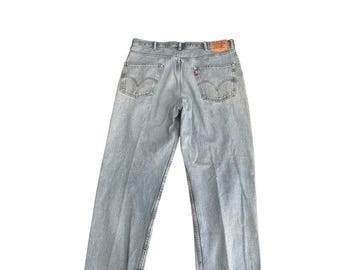 Vintage Levi's 550 relaxte jeans met lichte wassing W40 L30 Dad Jeans heren jaren 90