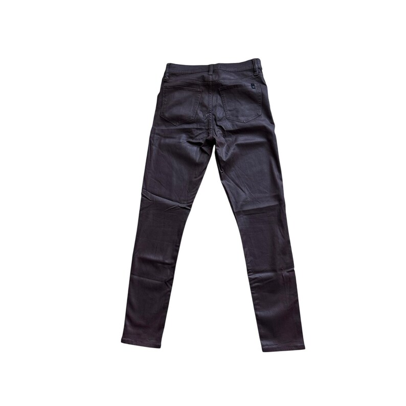 Joe's Jeans The Charlie hoge taille gecoate skinny enkelmaat 28 bruin mokka rijden afbeelding 5