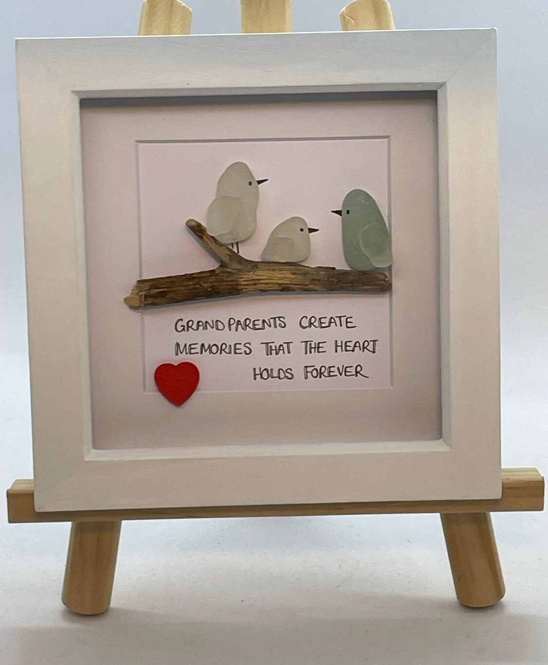 Sea Glass Art Frame: Cornish Birds, Grandparents Gift - Etsy