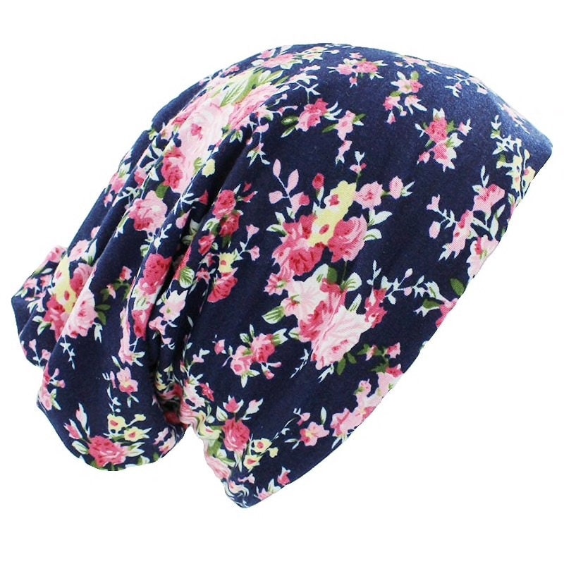 Chemo Beanie Hat Cap Headwear Floral Stripe Cap Stretch Super | Etsy