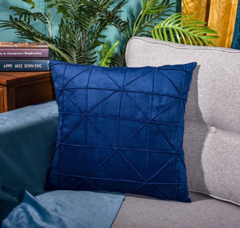 Velvet Velour Cushion Cover Luxury Geometric Ultra Soft Etsy