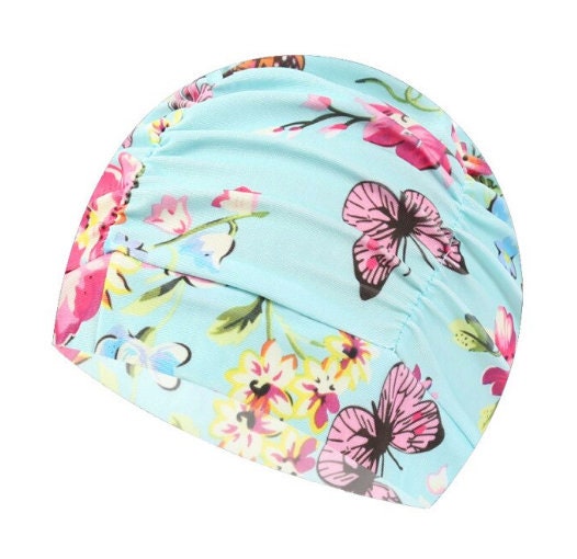  FAVOMOTO Swim Cap Flower for Women Floral Caps Swim