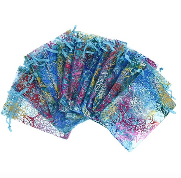 Organza Gift Bags Pack 5 or 10 Drawstring Rainbow Bags | Etsy UK