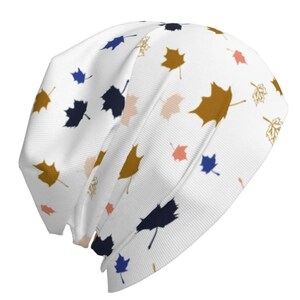 Chemo Beanie Headwear Cap Bandana Maple Leaf Canadian Print Cap Stretch Super Soft Hat Slouch - FREE UK P&P