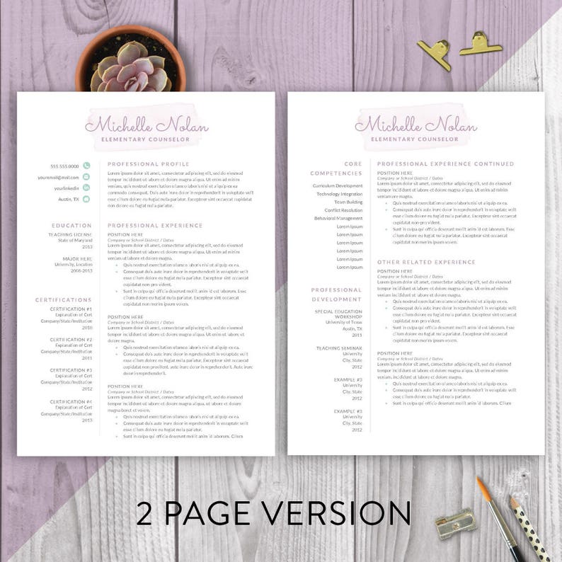 artsy teacher resume template for word 1 3 page resume for artsy resume templates