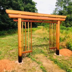 Japanese Torri / Wedding Arbor /  Craftsman Gate, Just Cedar and Oil : Shipped Anywhere Continentally
