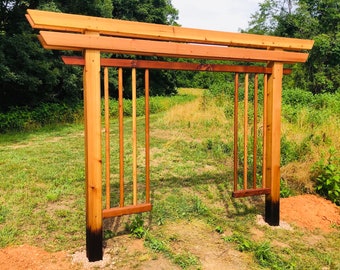 Japanese Torri / Wedding Arbor /  Craftsman Gate, Just Cedar and Oil : Shipped Anywhere Continentally