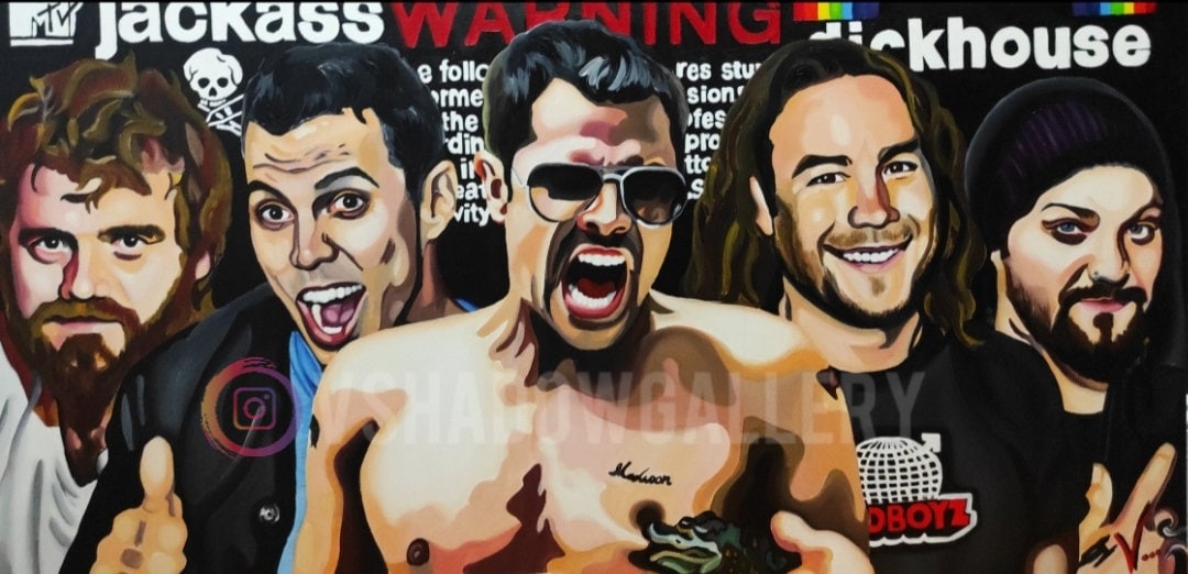 Jackass MTV Hand Painted Poster PRINT Johnny Knoxville Etsy