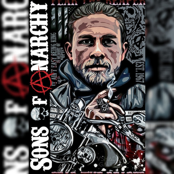 Sons of Anarchy- hand painted design quality poster PRINT