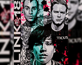 BLINK-182 hand painted design quality PRINT