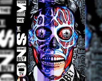 They Live - CONSUME- hand painted design quality poster PRINT