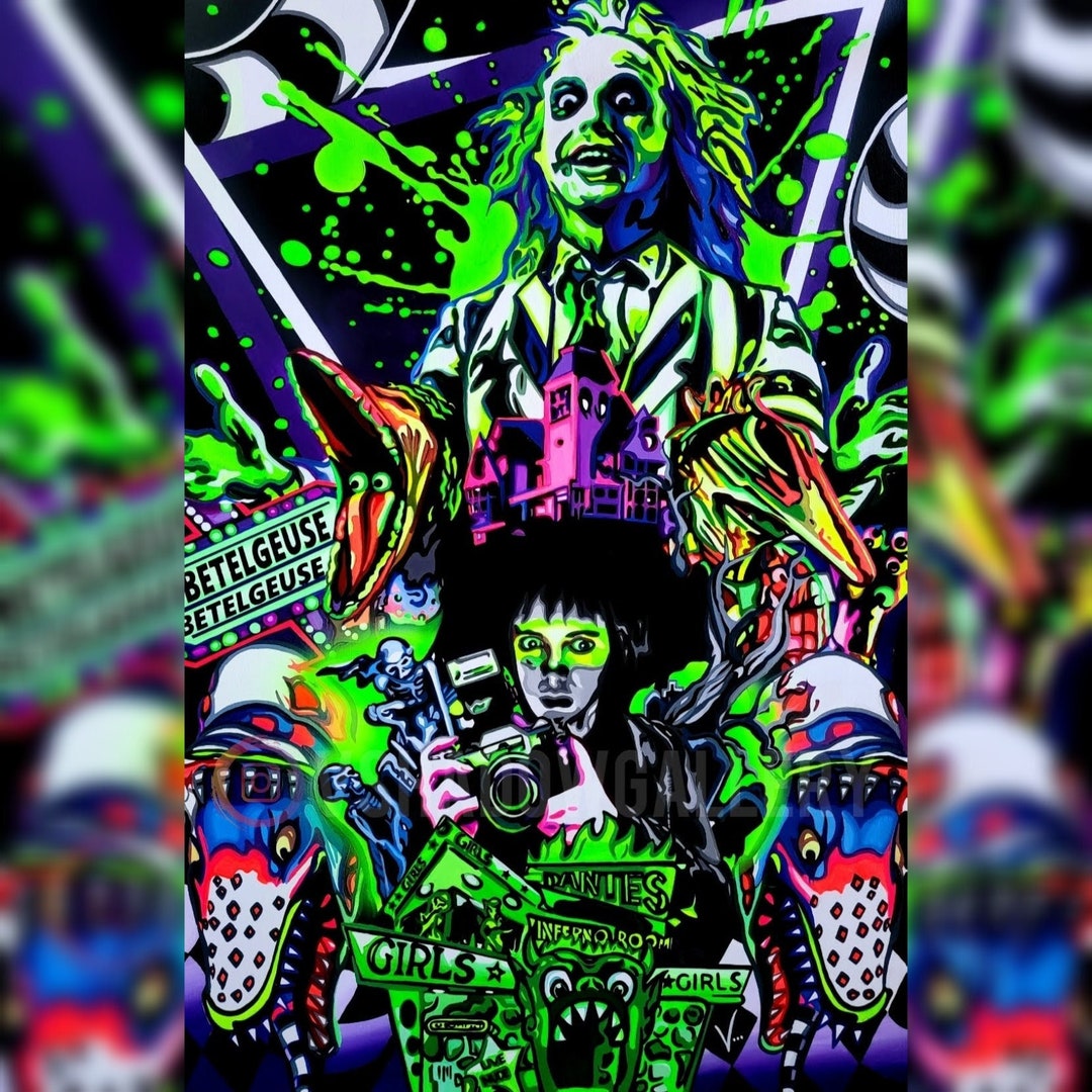 Beetlejuice Hand Painted Design Quality Poster PRINT Etsy