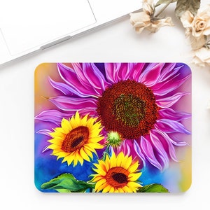Glowing Sunflowers Anti - slip mouse pad, Office Gift, Mouse mat, Rectangle Mousepad Desk Mouse Pad