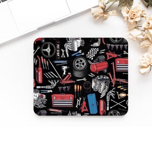 Printed Mechanic design Anti - slip mouse pad. Laptop, office, Ipad, PC, gaming, home office, computer, Gift