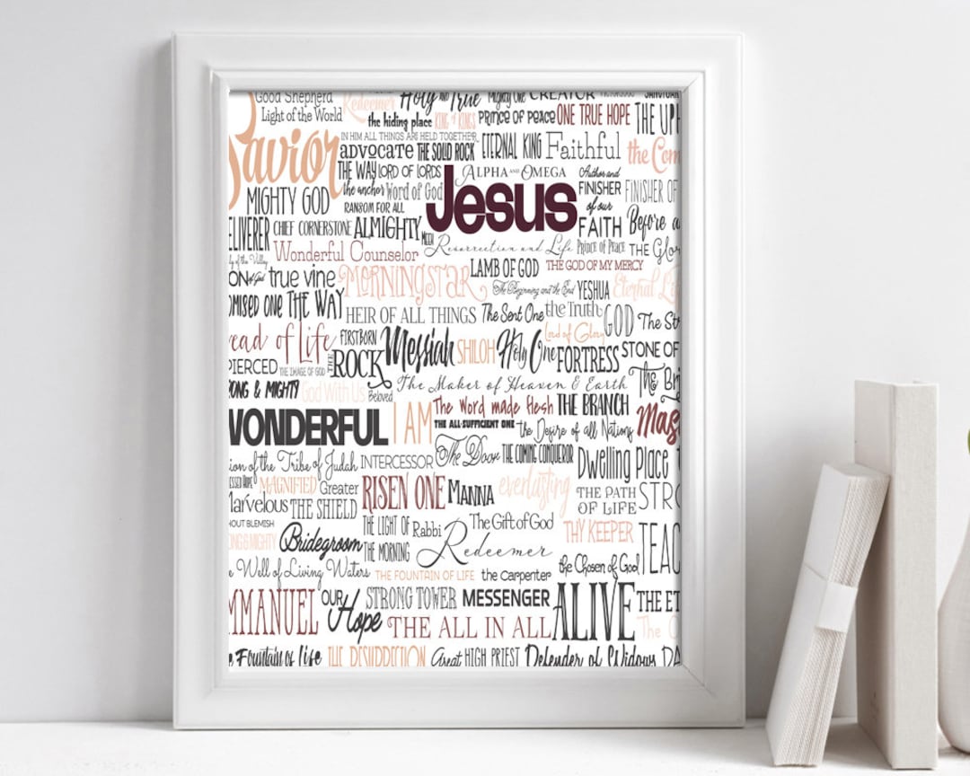 Easter Printable Names of God Wall Art Bible Verse Art Print Scripture ...