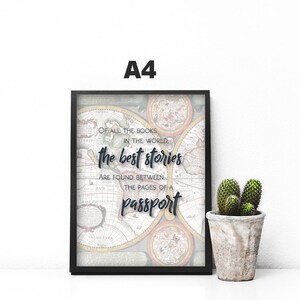 Travel Quote Poster, Travel Quote Printable, Travel Art Print, Travel Inspiration Art, Printable Wanderlust Art, Travel Wall Art image 7