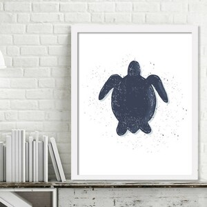 Printable Turtle Wall Art, Kids Ocean Room Decor, Ocean Nursery Wall Art, Turtle Print Digital Download Picture