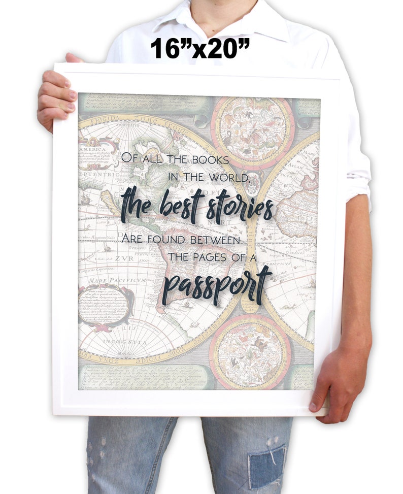 Travel Quote Poster, Travel Quote Printable, Travel Art Print, Travel Inspiration Art, Printable Wanderlust Art, Travel Wall Art image 6