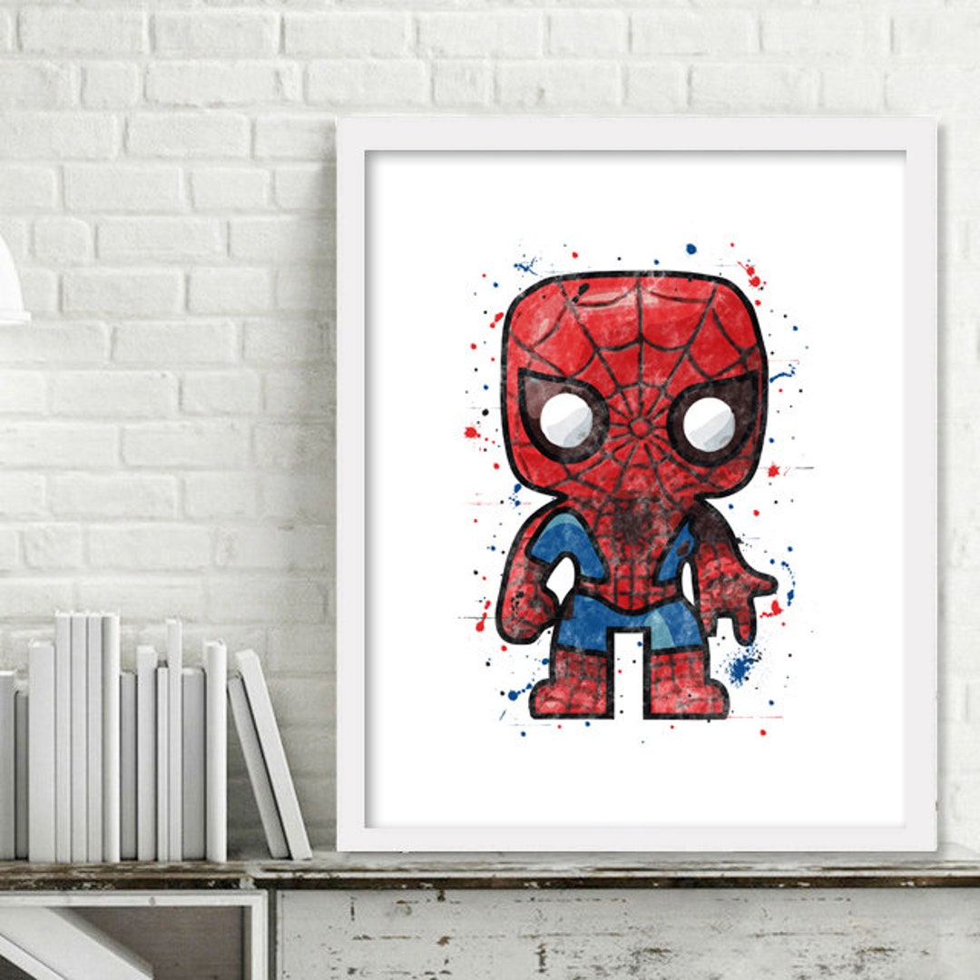 Printable Spiderman Superhero Nursery Art, Superhero Wall Decor, Spiderman Print, Spiderman Art ...