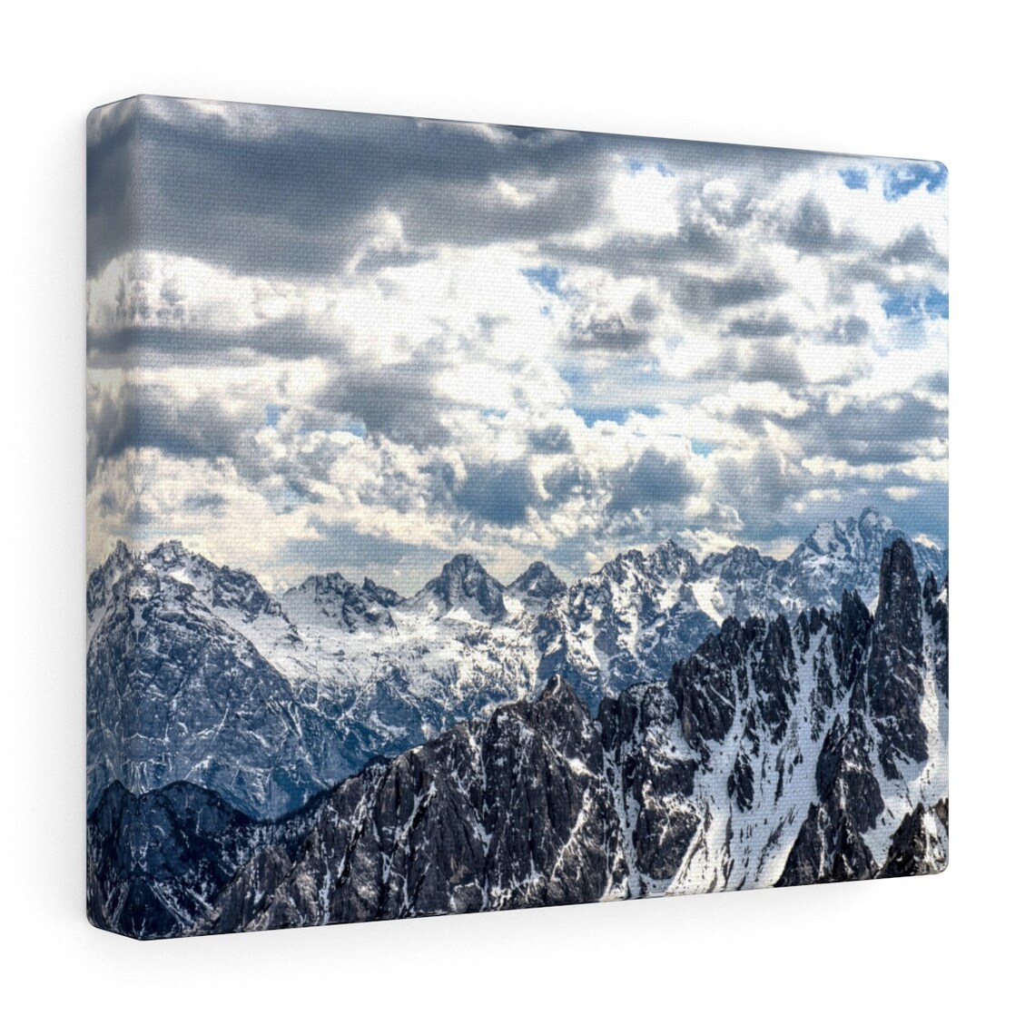 Mountain Wall Decor Canvas Wall Art Snowy Mountain Etsy