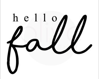 Hello Fall SVG-bestand - Direct downloaden
