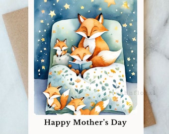 Mother's Day Card Printable Cute for New mom Nursery Card Instant Download Woodland Mom card Cute Mother's Day Greeting Card