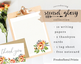 printable stationery etsy
