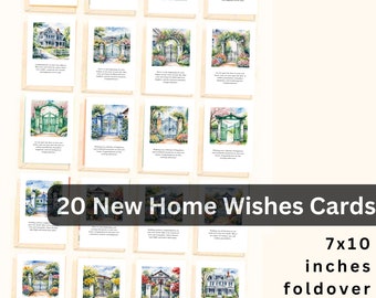 Printable New Home Cards Wishes for New House Moving Cards Printable Greeting card set for housewarming party wishes card 1st Home Card set
