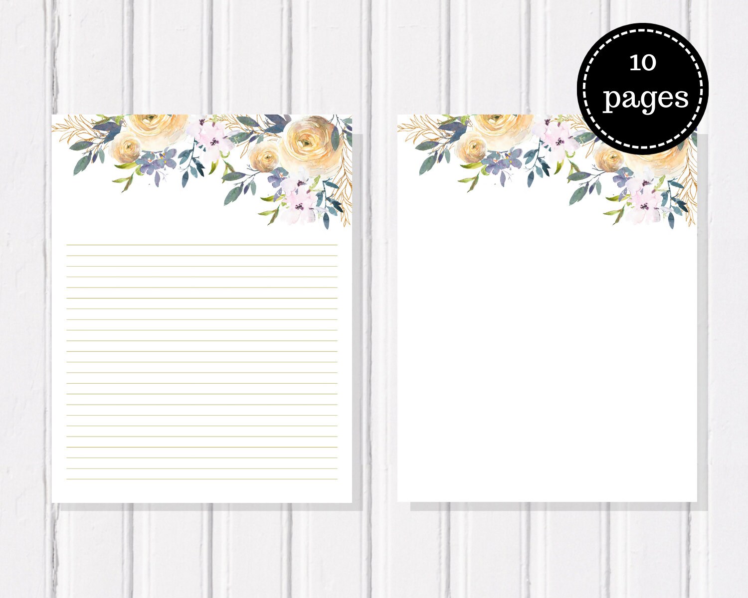 Boho Letter Writing set Printable letter Boho writing paper | Etsy