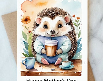 Mother's Day Card Printable Cute Woodland Mom card Cute Mother's Day Greeting Card for New mom Nursery Card Instant Download
