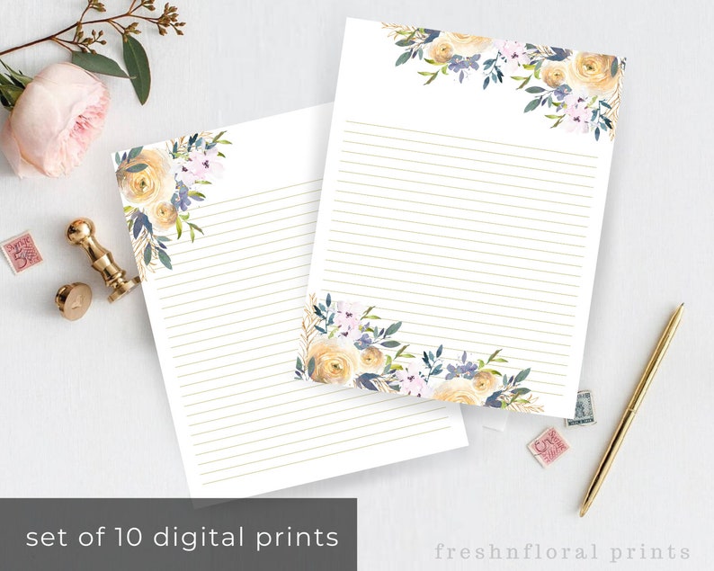 Boho Letter Writing Set Printable Letter Boho Writing Paper | Etsy
