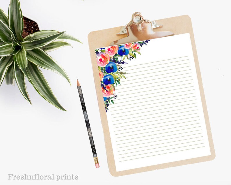 letter writing paper printables letter paper 85 x 11 in etsy