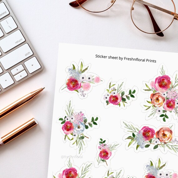 Printable Journal Supplies A4 paper Instant Download Beautiful floral sheets Floral Sticker Printable 8 Floral Sticker Sheets set Printable Journal Supplies A4 paper Instant Download Beautiful floral sheets Floral Sticker Printable 8 Floral Sticker Sheets set