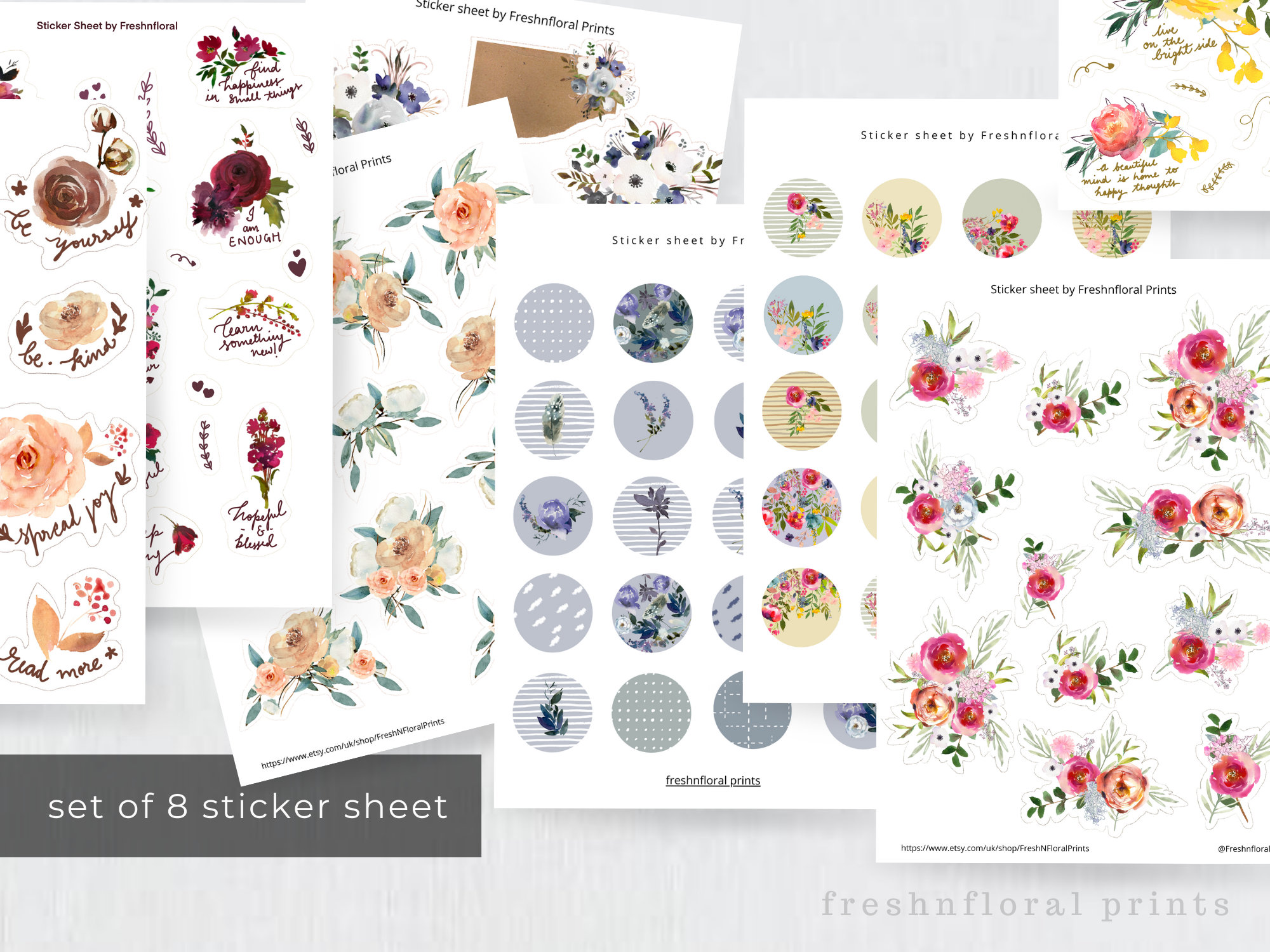 Printable Journal Supplies A4 paper Instant Download Beautiful floral sheets Floral Sticker Printable 8 Floral Sticker Sheets set Printable Journal Supplies A4 paper Instant Download Beautiful floral sheets Floral Sticker Printable 8 Floral Sticker Sheets set