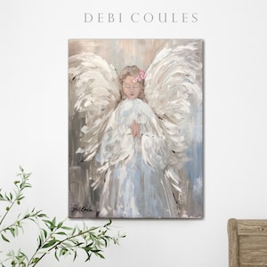 Modern Farmhouse My Angel Canvas  Giclee Print Shabby Chic Romantic Cottage