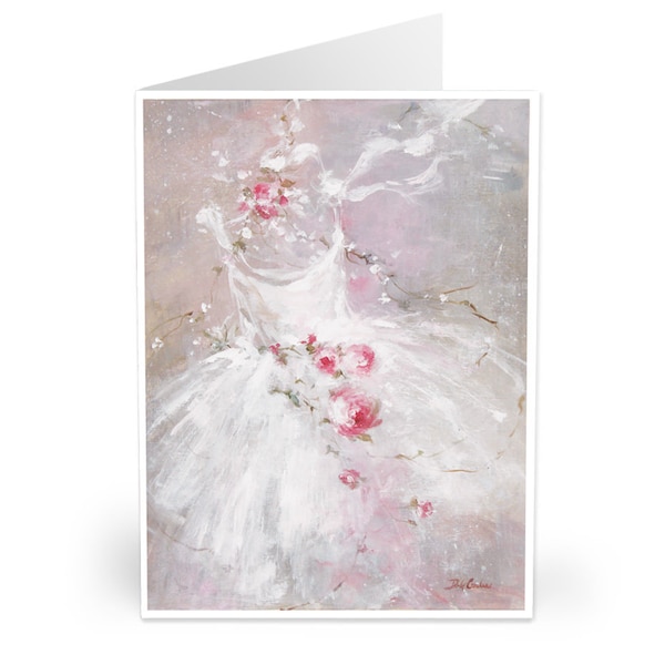 Shabby Chic Autumn Dance Notecards Heavy Stock Original Debi Coules Art Set of 5