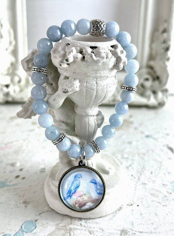 Aquamarine cheap charm bracelet