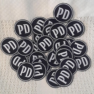 TEAM UNIFORM Patch 2.5 inch, 2 Capital Letter INITIAL, Uniform Sew On, Iron On, In Memory Of, Special Award, Personalize, Price per patch