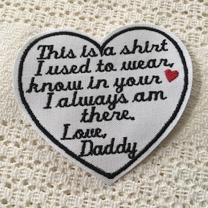 Heart Memory Patch 5x5&quot;: Customized Iron On, Sew On